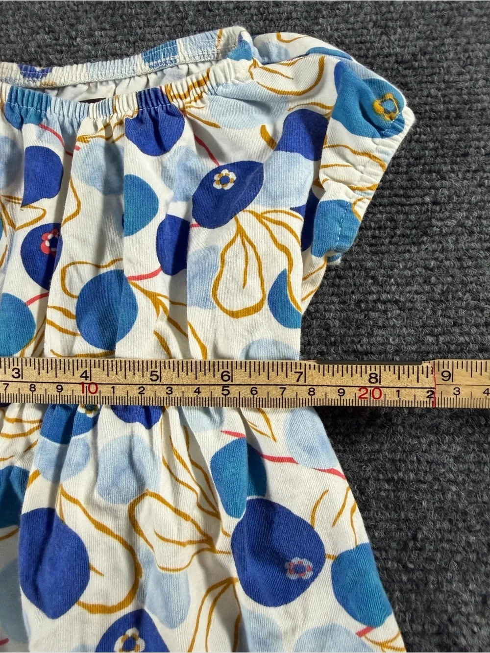 Tea Brand Baby Romper Whimsical Blue Blueberry Print 3-6 Months